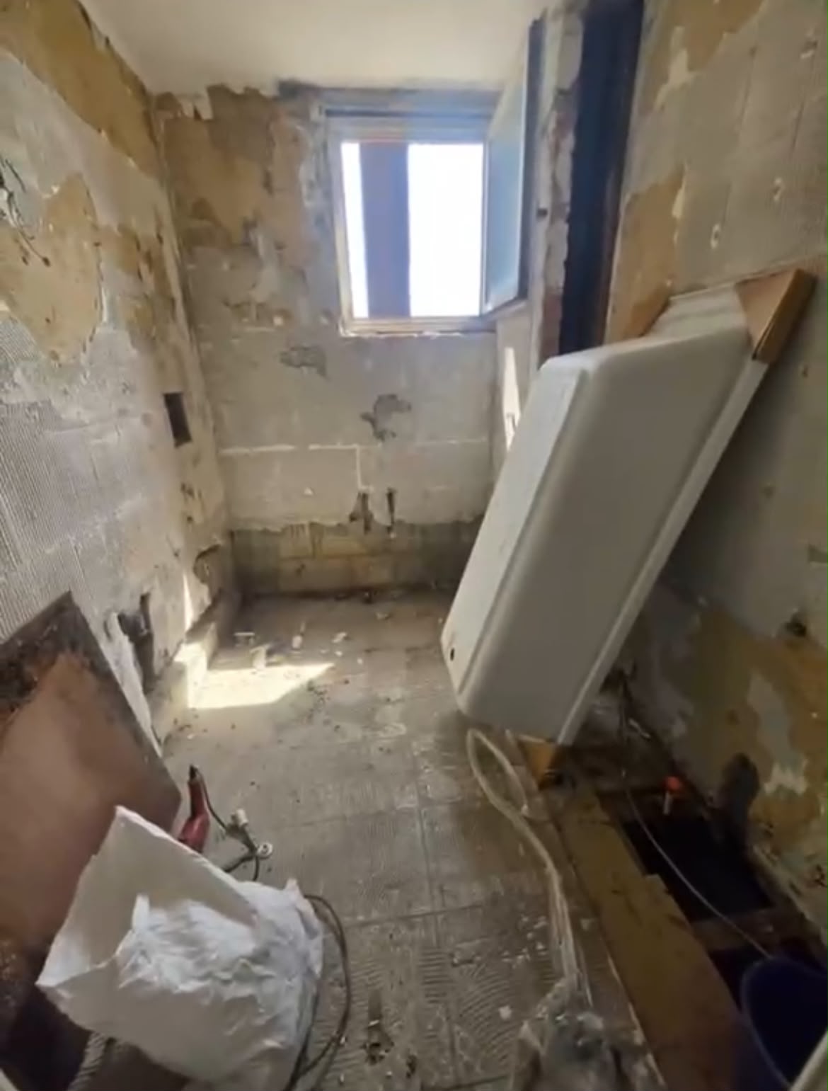 Badkamerrenovatie tijdens de werken